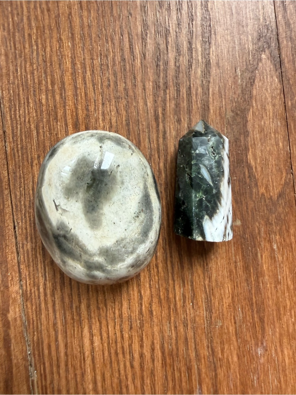 Pair of ocean jasper crystal pieces
